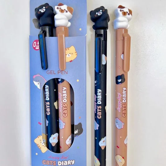 Cats Diary Sharing Set Gel Pen 2 Pack - Image 4