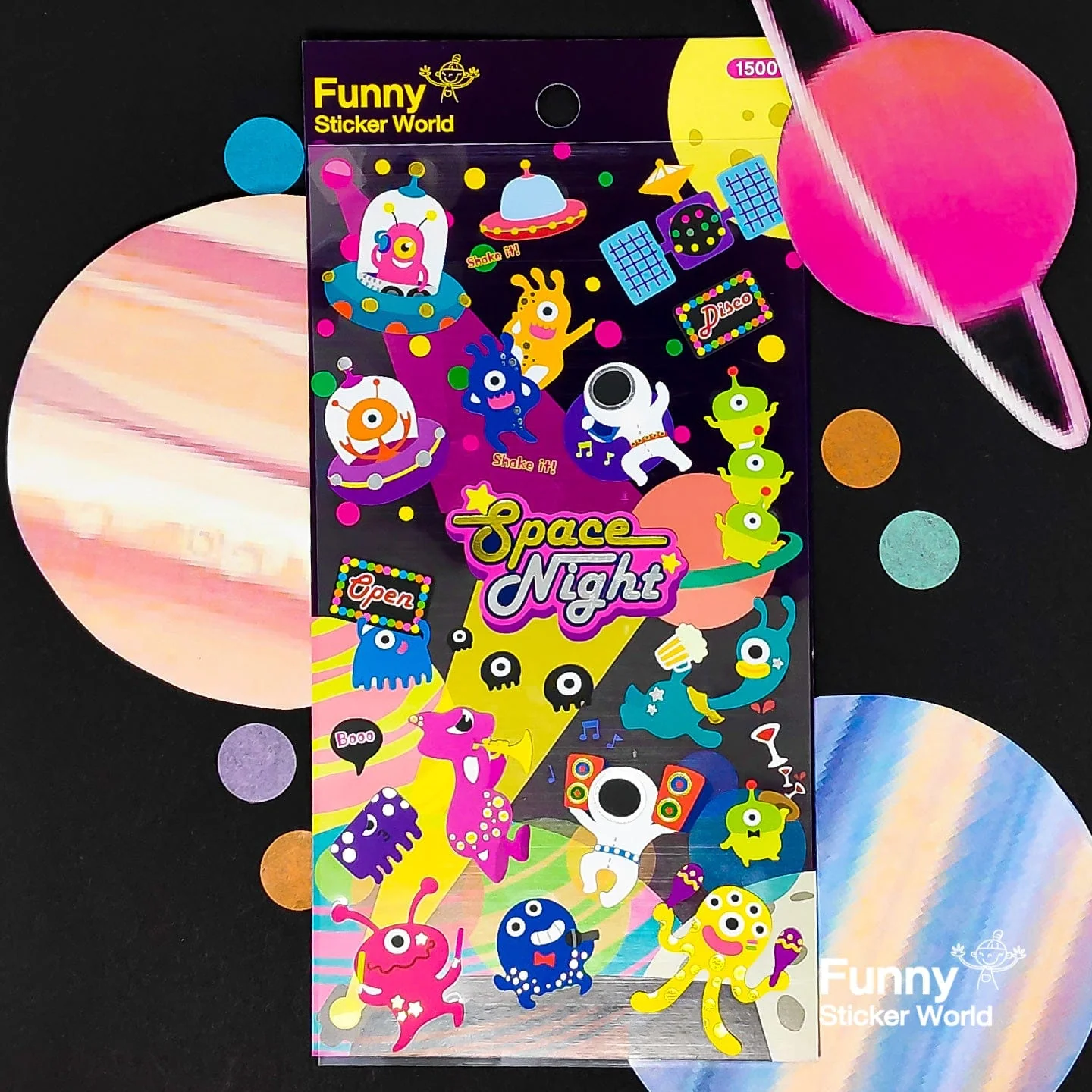 Alien Space Night Sticker - Image 6