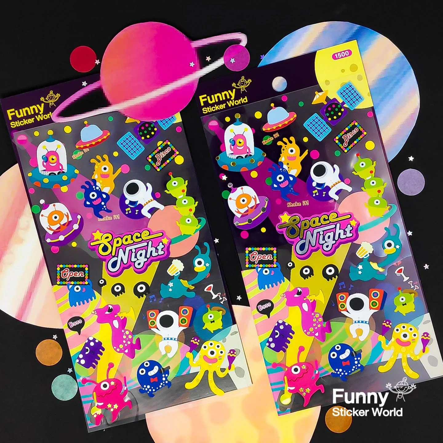 Alien Space Night Sticker - Image 8