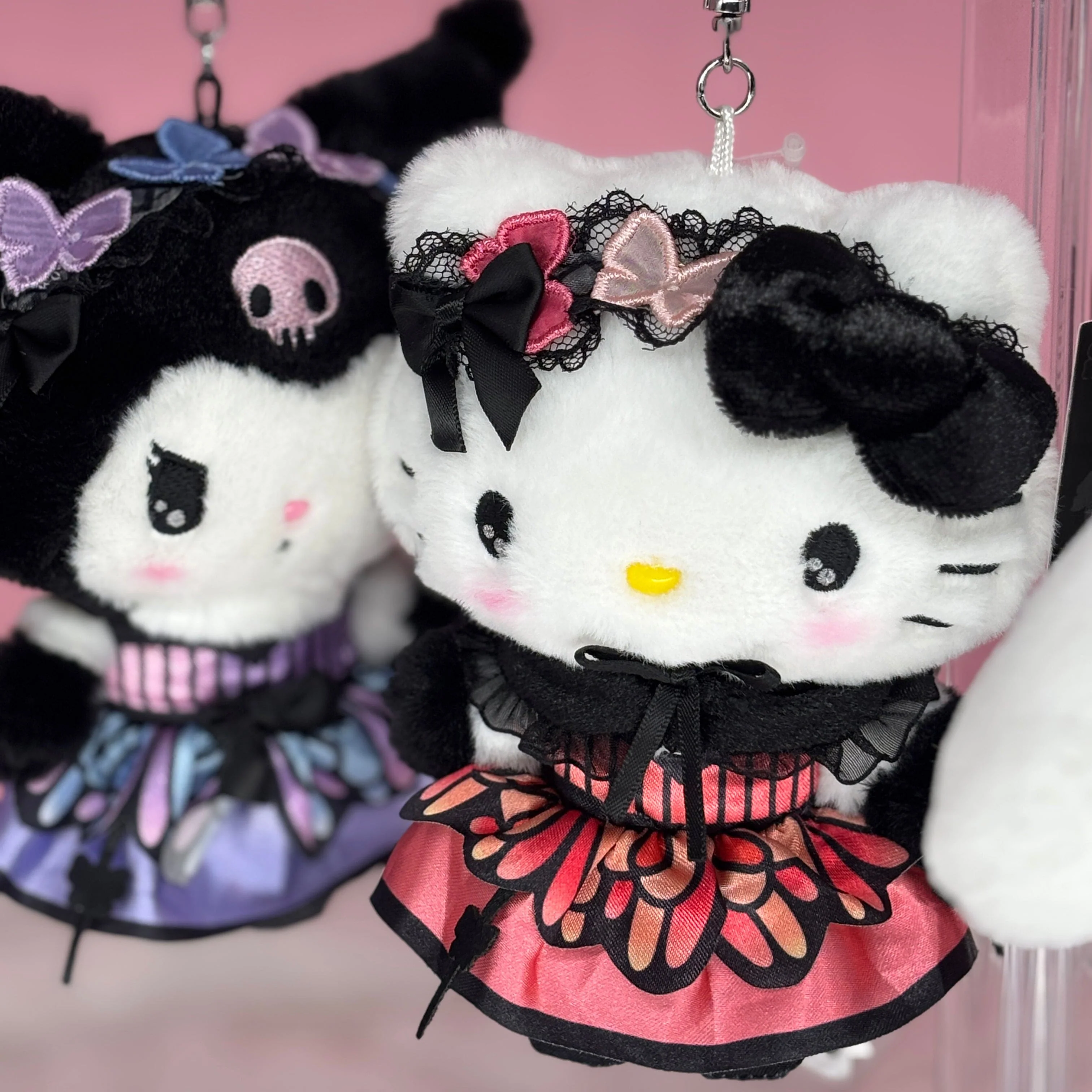 Hello Kitty Plush Keychain (Dark Butterfly Series) - Image 2