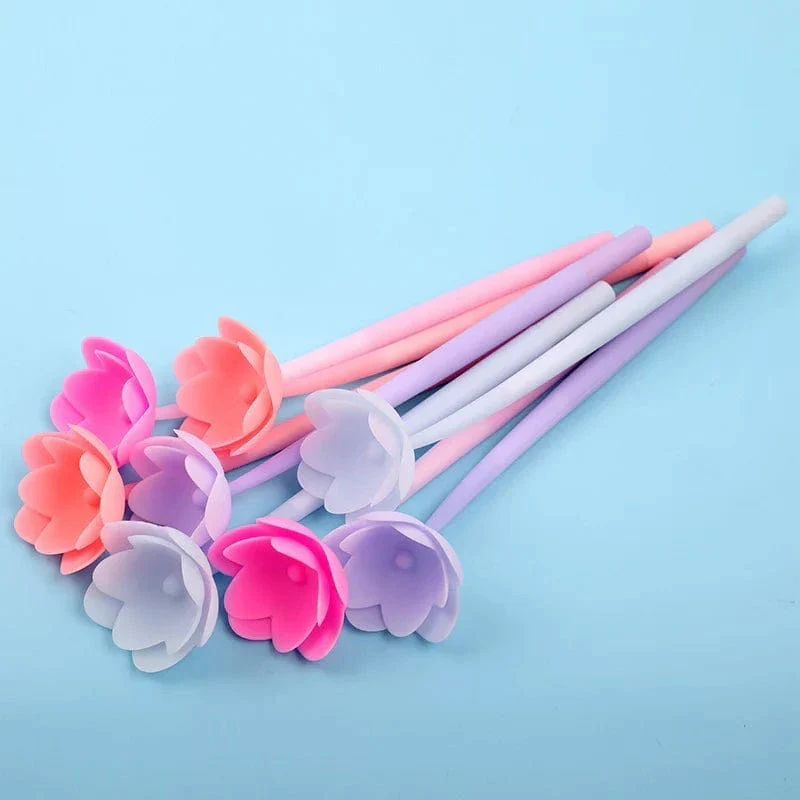 Peach Blossom Flower Wiggle Gel Pen - Image 3