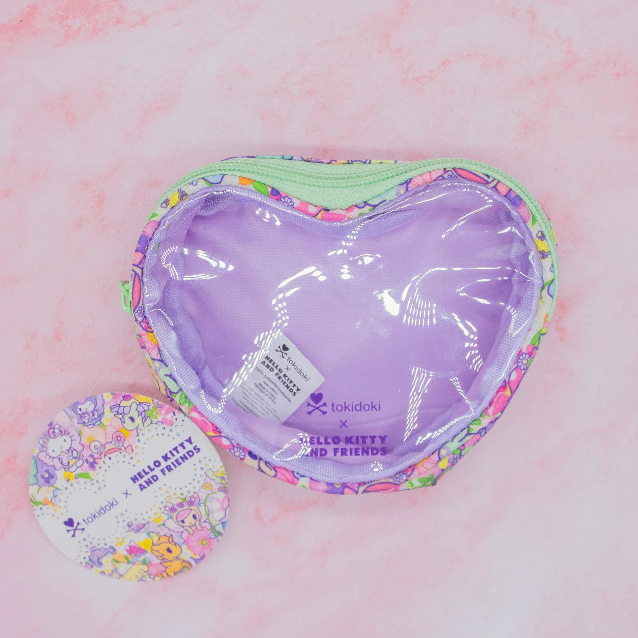 tokidoki x Hello Kitty Friends Butterfly Garden Clear Heart Coin Purse - Image 4